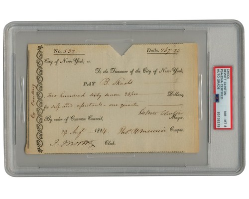 Dewitt clinton signed - signed, check